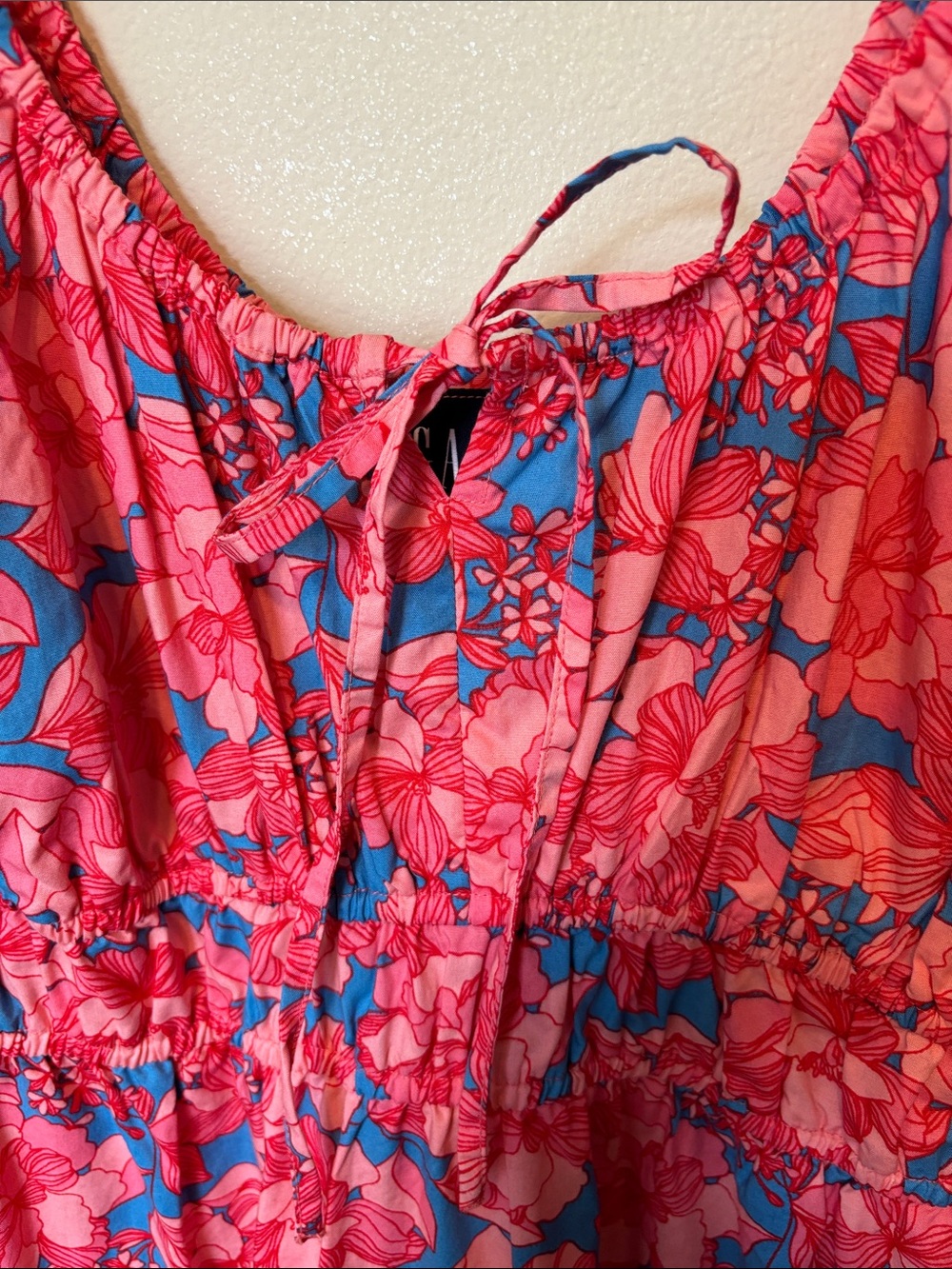 GAP Pink and Blue Floral Summer Dress . Size Medium - Picture 3 of 8